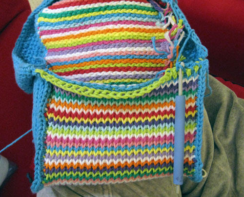 unearthed my Tunisian crochet purse (from a planetjune.com pattern ...